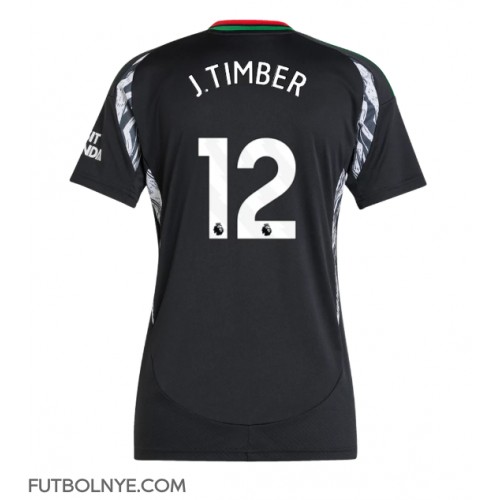 Camiseta Arsenal Jurrien Timber #12 Visitante Equipación para mujer 2024-25 manga corta